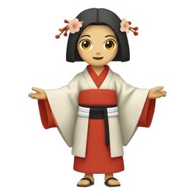 a shinto Miko sticker