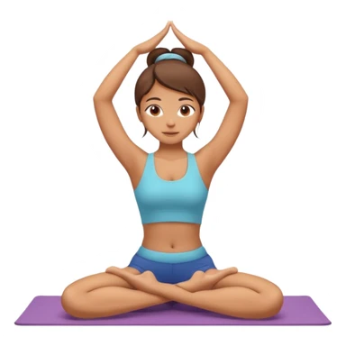 девочка занимается йогой sticker