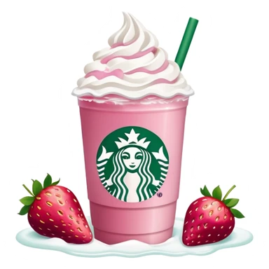 Starbucks drink that is pink with strawberries  sticker