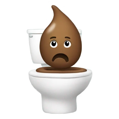 Poop in toilet sticker