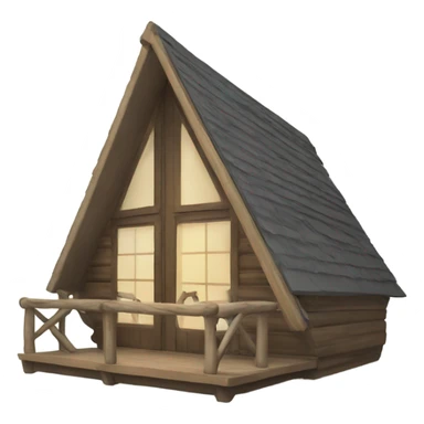A frame cabin sticker