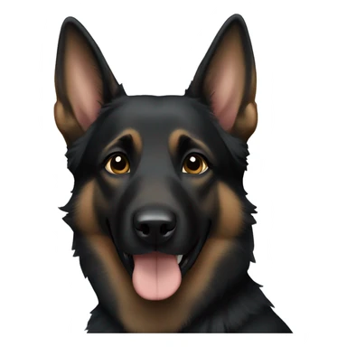 Black female german shepherd  sticker