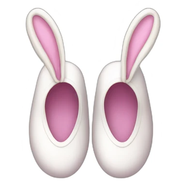 Pearlescent slipper with rabbit ears sticker