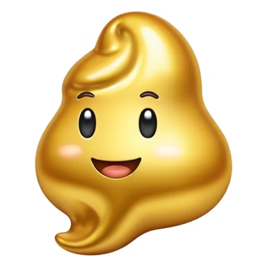 golden poop object sticker