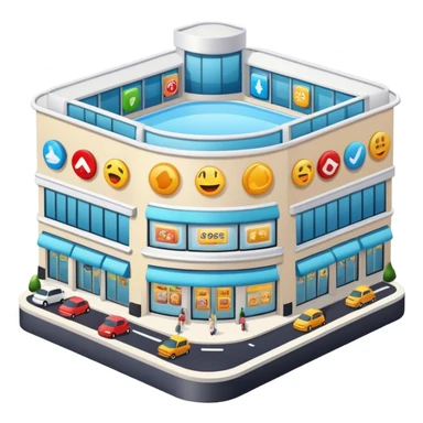 modern shopping center sticker