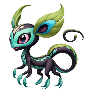 Colorful Realistic Exotic Meloetta-Venom-Stitch-Fakémon-creature-hybrid sticker