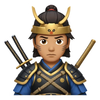 Samurai with Smartphone. sticker