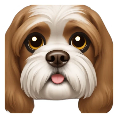all brown shih-tzu dog brown nose sticker