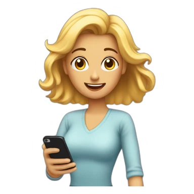 hermosa mujer hablando por celular sticker
