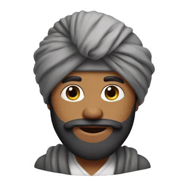 Turban guy with heart sticker