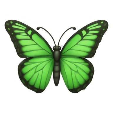 Green butterfly sticker