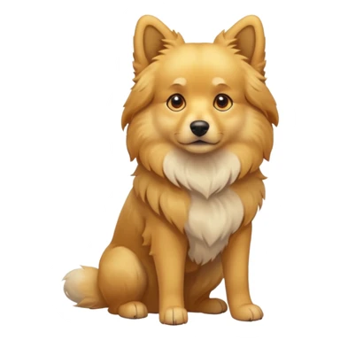 full body of golden dog, front view sticker