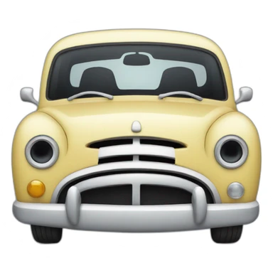  automobile surprised face sticker