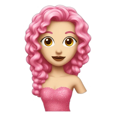 Fil de perle rose sticker