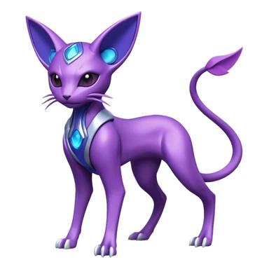 Futuristic Modern Miraidon-Genesect-Espeon-Mewtwo-Fakémon-hybrid-creature (full body)  sticker