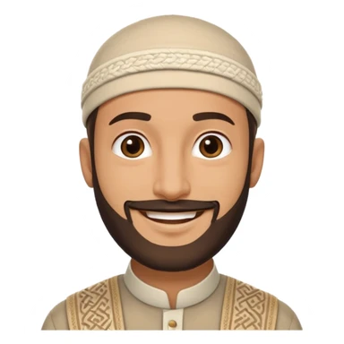 happy muslim man sticker