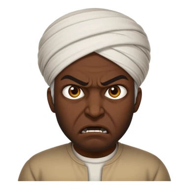 in profile, angry Iranian sticker