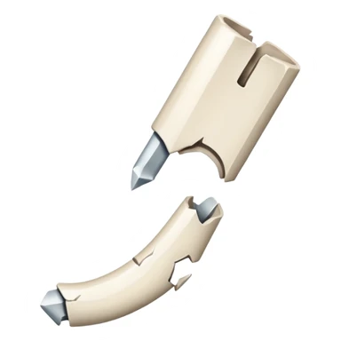 Broken bone with sharp edges  sticker