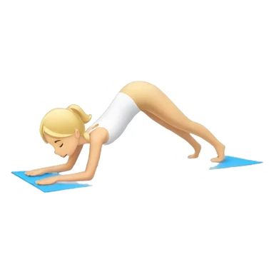 Blonde haired Girl doing downward dog sticker