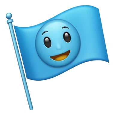 blue emoji blue flag sticker