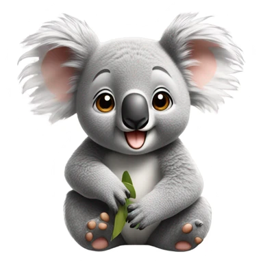 Koala blows a kiss sticker