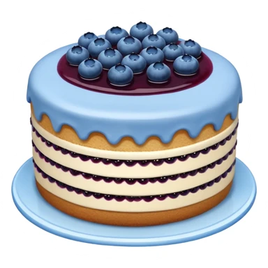 blueberry compote filled round cake  sticker