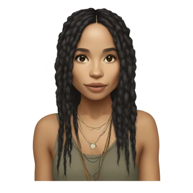 Zoe Kravitz, Portrait, Hippie Clothes sticker