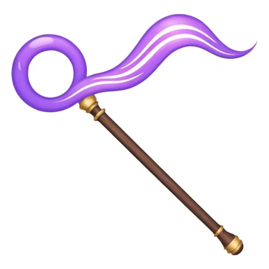 magic wand with purple magic wave sticker