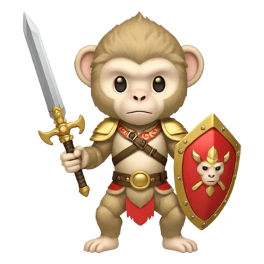 air elemental white monkey warior sticker