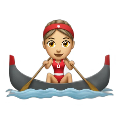 ohio state buckeyes woman rower in a boat sticker