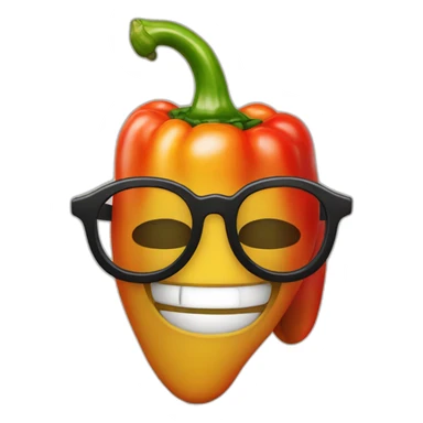 Pepper in black glasses sticker
