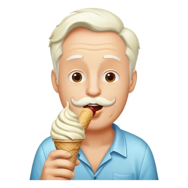 Hans Seidemann with ice cream sticker