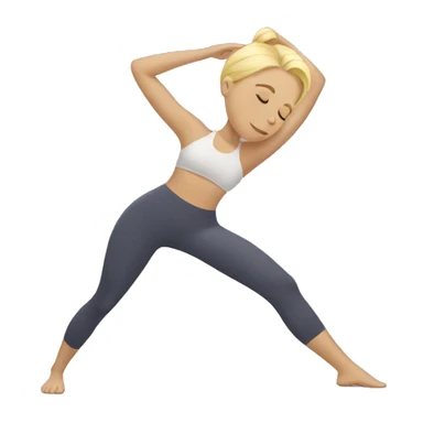 Blonde lady doing yoga sticker