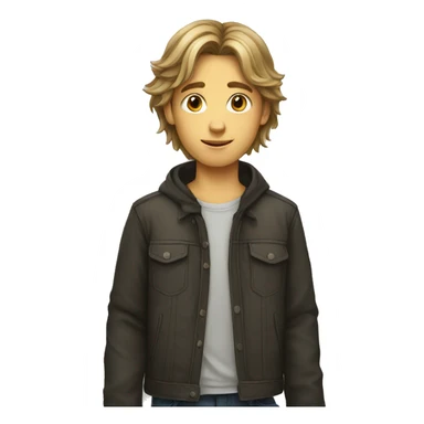 boy-long-hair sticker