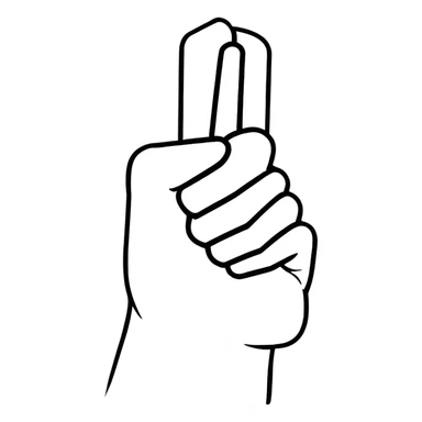 thumb pointing forward sticker