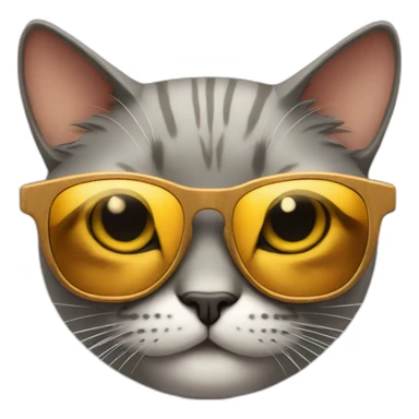 smirking cat wearing sunglasses sticker