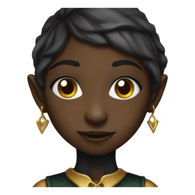 black elf girl sticker