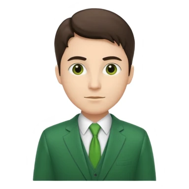 Lawyer with a green suit on sticker