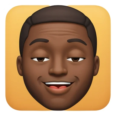 Black man squinting kiss face eyes closed  sticker