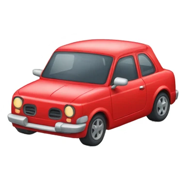 front of cute little red car sticker