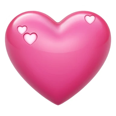 Apple-style 3D emoji of a shiny pink  heart, smooth and glossy surface, simple and elegant design, no background. sticker