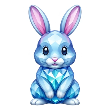 bunny made of crystals sticker