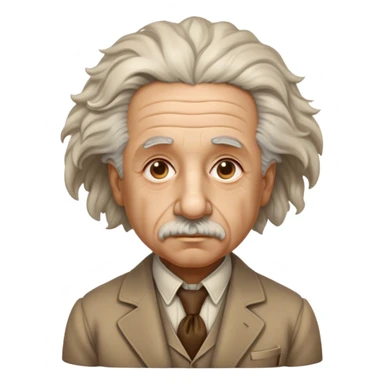 Cinematic Realistic portrait of Albert Einstein, shown as an iconic genius with wild, expressive hair and a gentle, contemplative expression, rendered in detailed period clothing with warm, intellectual lighting sticker