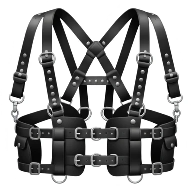 Male BDSM Chest Harness，excluding the head and the icon, keep it simple. sticker
