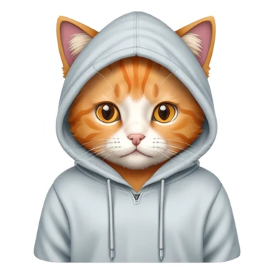 cat in a hoodie sticker