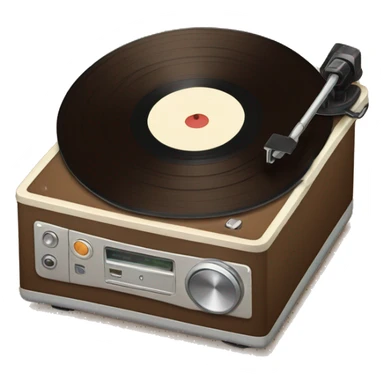 Brown Vinyl Record player  sticker
