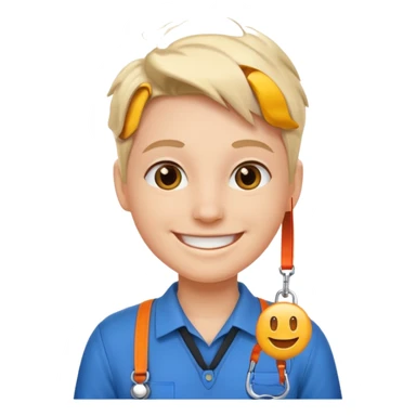 Employee with Lanyards sticker