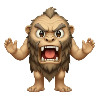 fullbody ancient giant with 1 eye roaring sticker