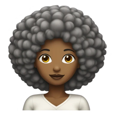 black woman with afro sticker