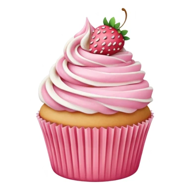 strawberry vanila cupcake sticker